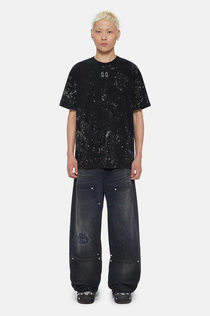 44Label Grey Stain Tee Black