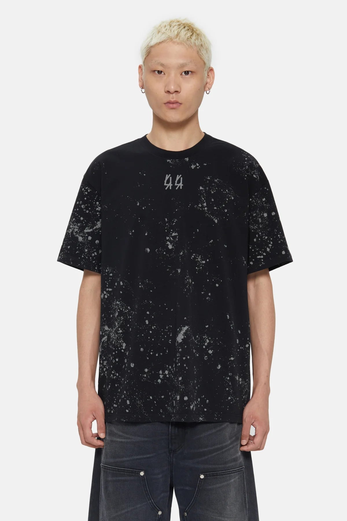 44Label Grey Stain Tee Black