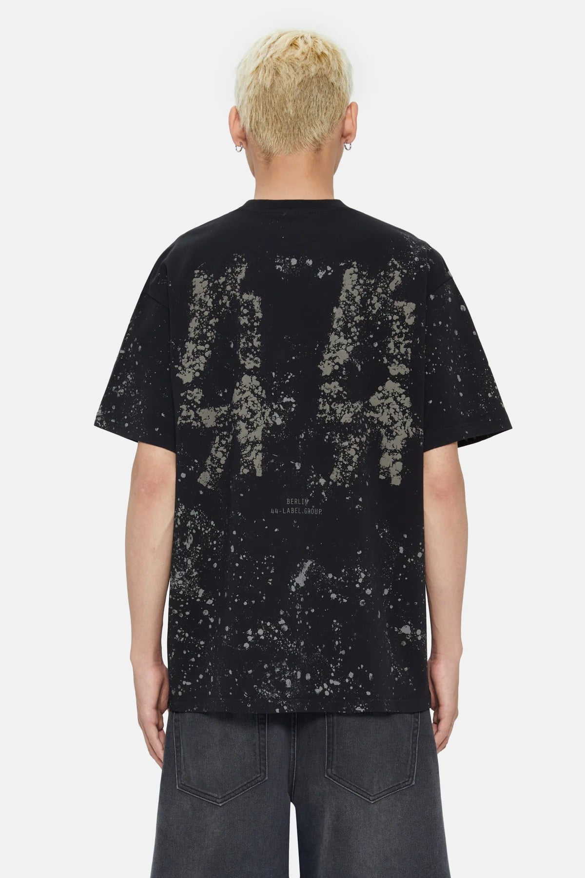 44Label Grey Stain Tee Black