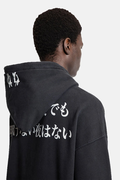 44Label Faded Gen Hoodie Black