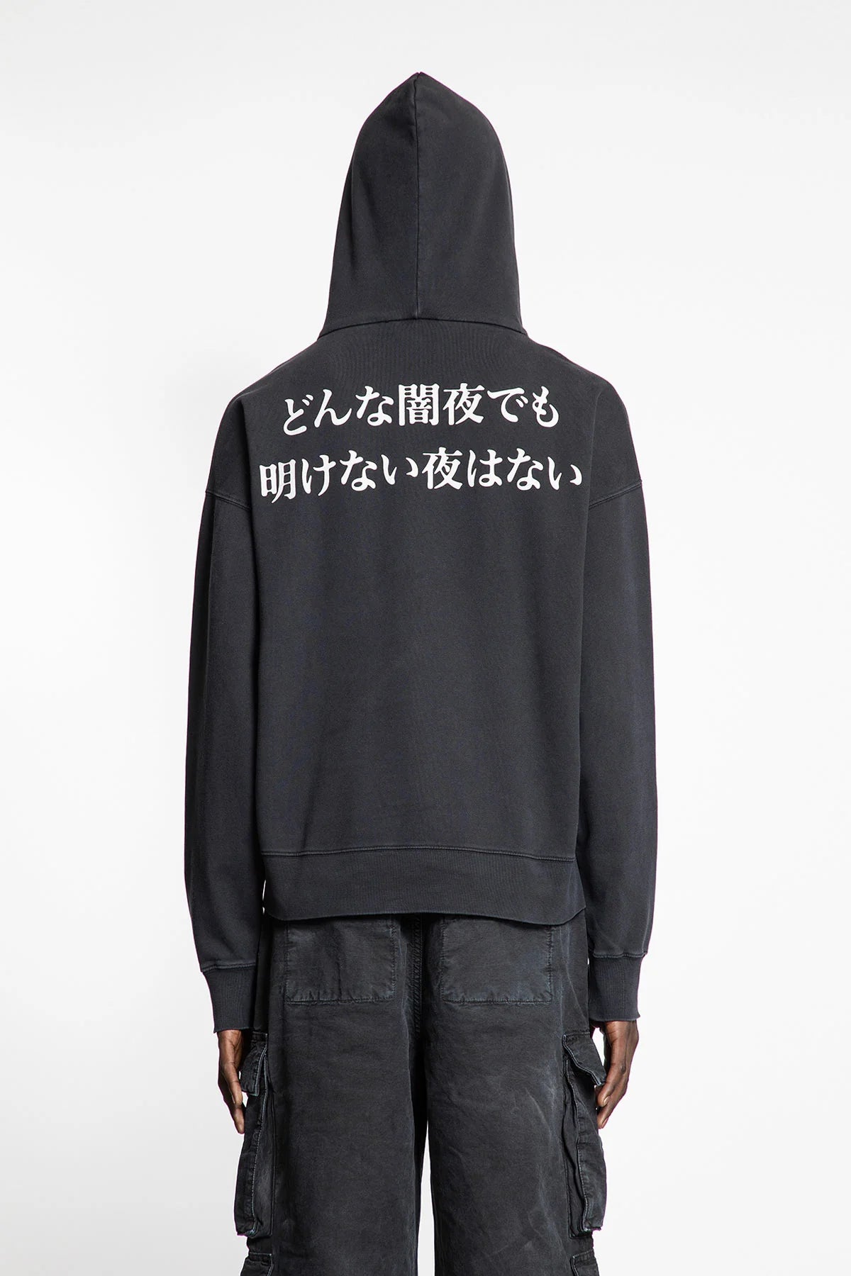 44Label Faded Gen Hoodie Black