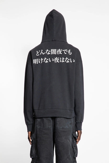 44Label Faded Gen Hoodie Black