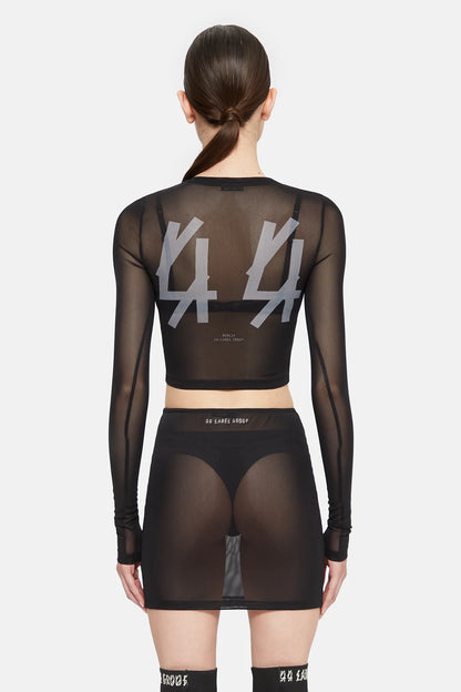 44Label Classic Crop Longsleeve Top Black