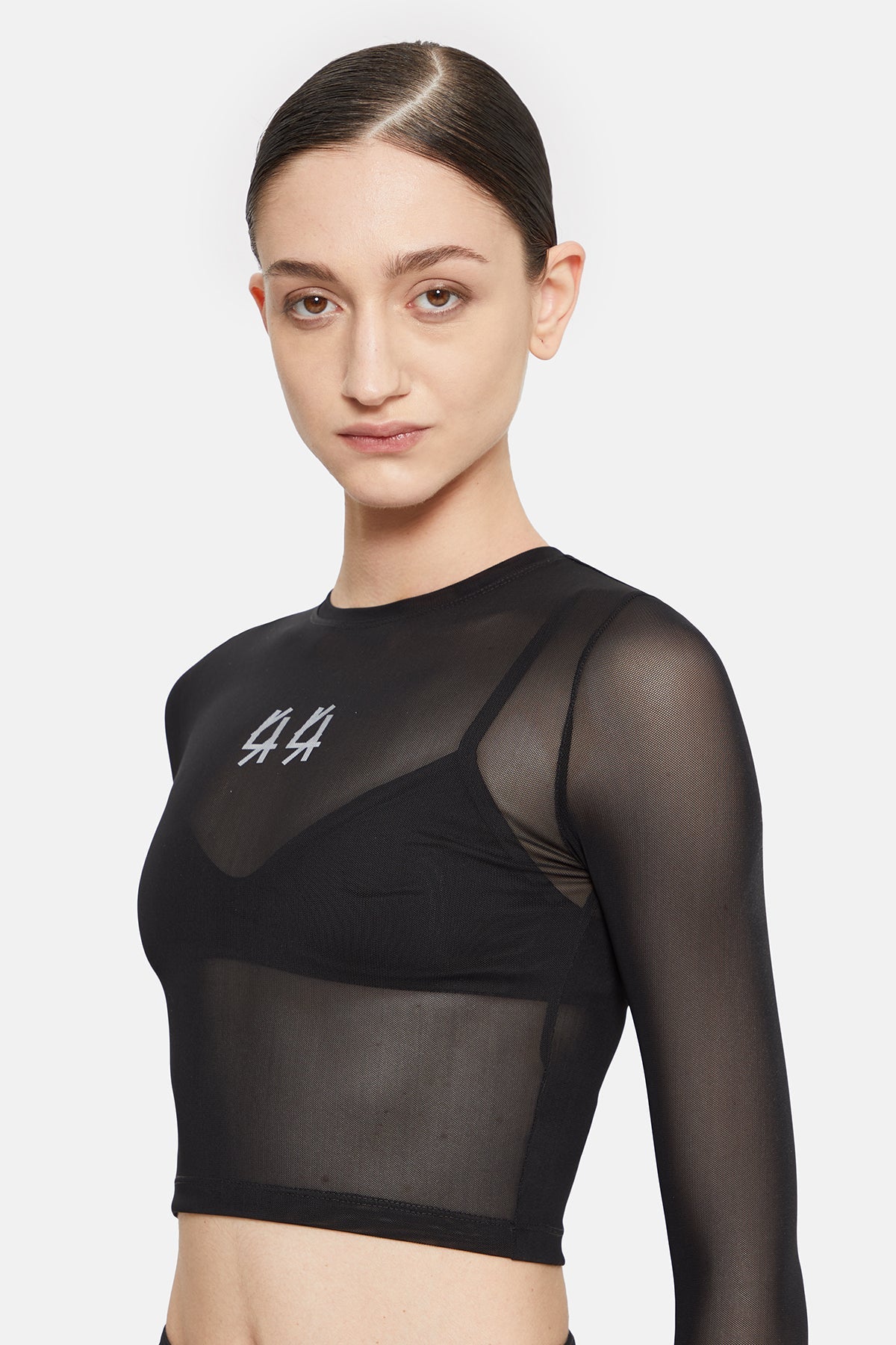 44Label Classic Crop Longsleeve Top Black