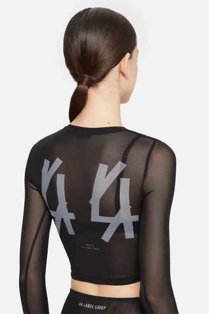 44Label Classic Crop Longsleeve Top Black
