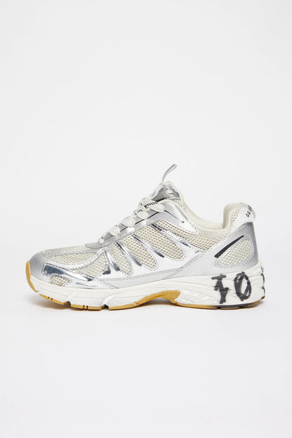 44Label Dragger Sneakers White & Silver