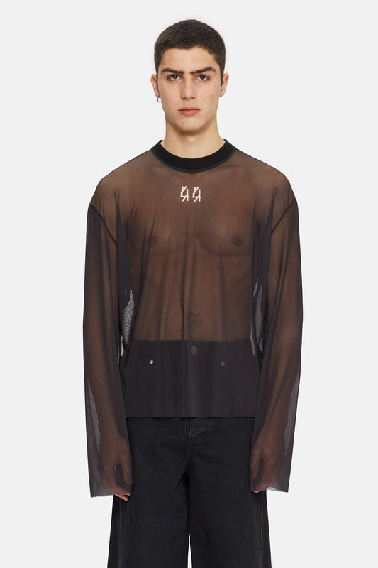 44Label Mesh Tee Black