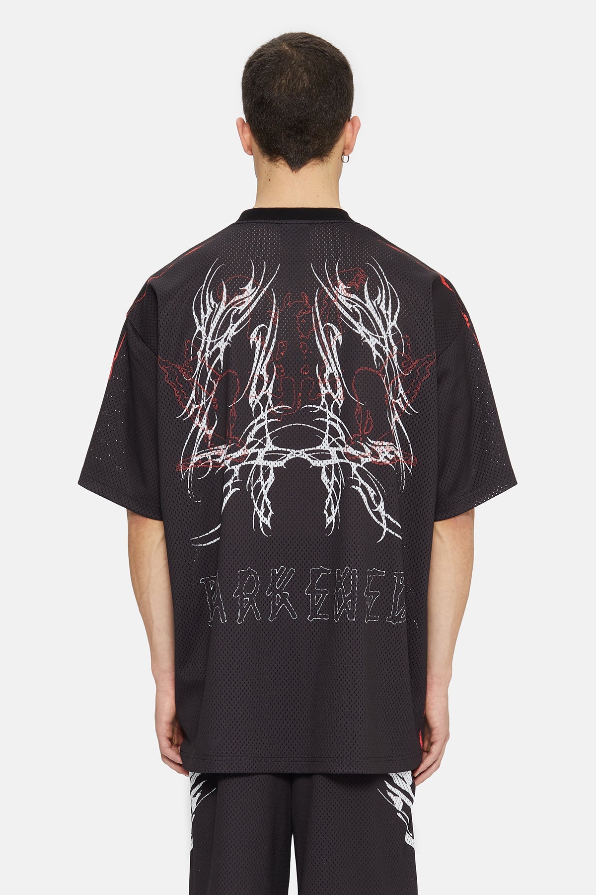 44Label Red Y2K Soccer Tee Black