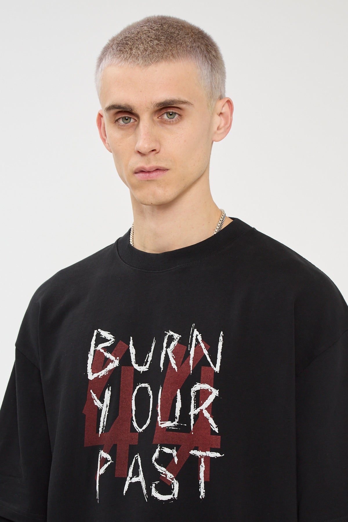 44Label Over Double Longsleeve Tee BYP Faded Black + Dirty White + Dark Red