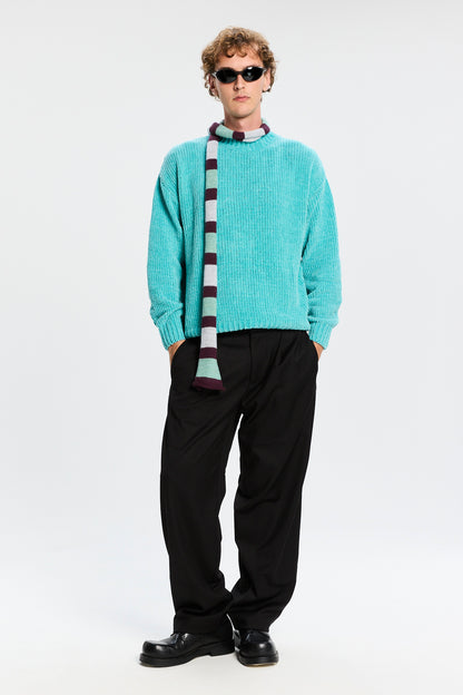 Bonsai Chenille Crewneck Sweater Azure