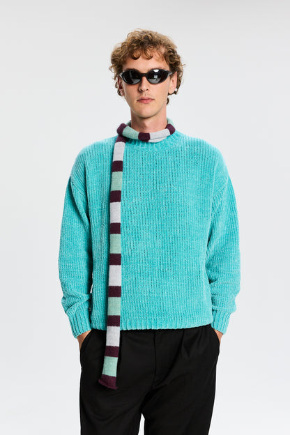 Bonsai Chenille Crewneck Sweater Azure