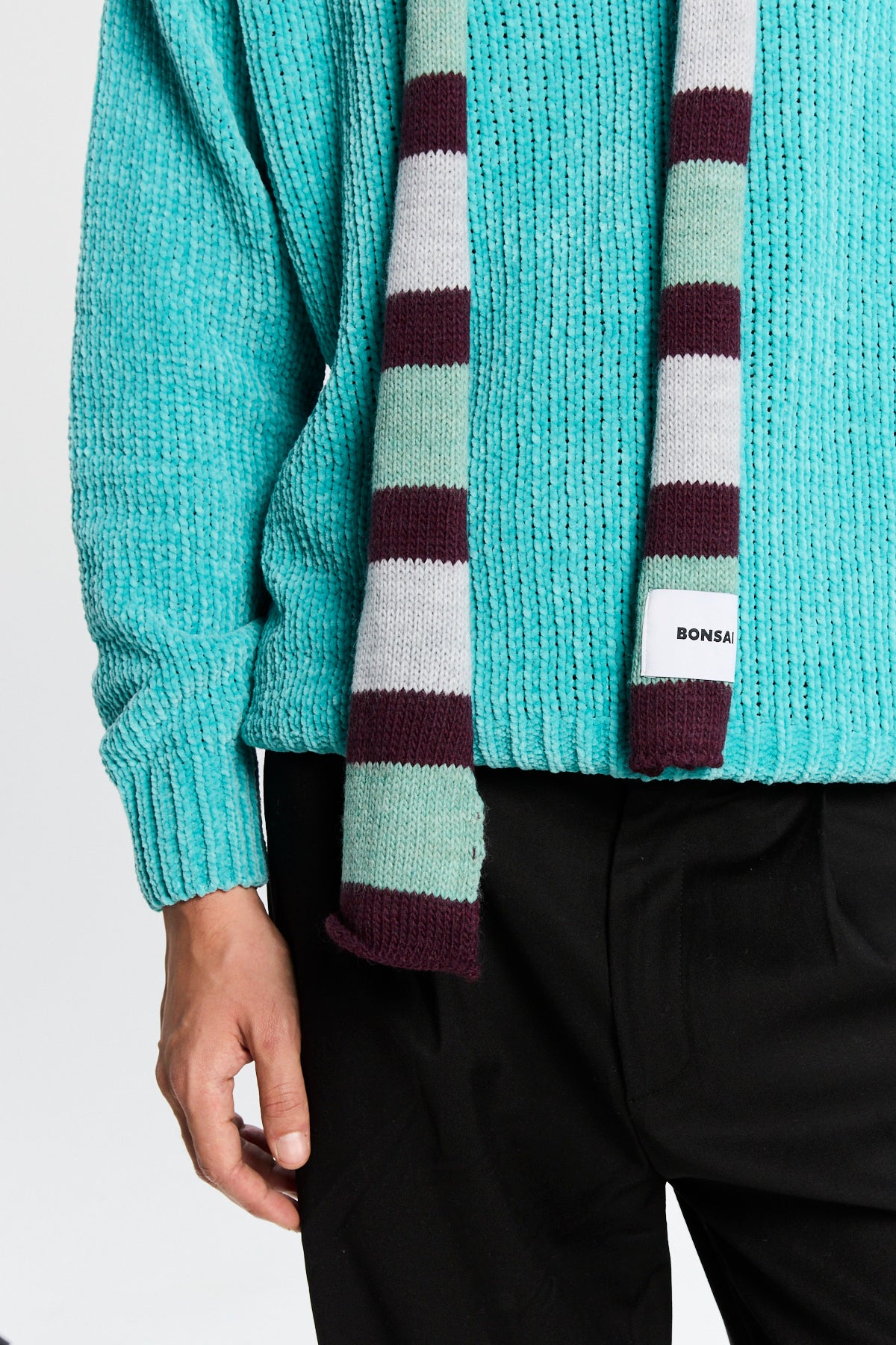Bonsai Chenille Crewneck Sweater Azure
