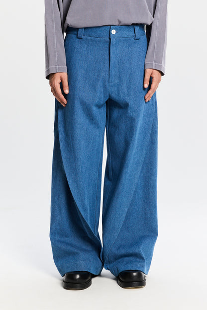 Bonsai Pence Super Loose Fit Pant Blue
