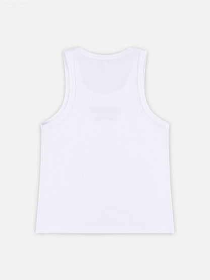 Charles Jeffrey LOVERBOY Knitted Logo Tank Top White