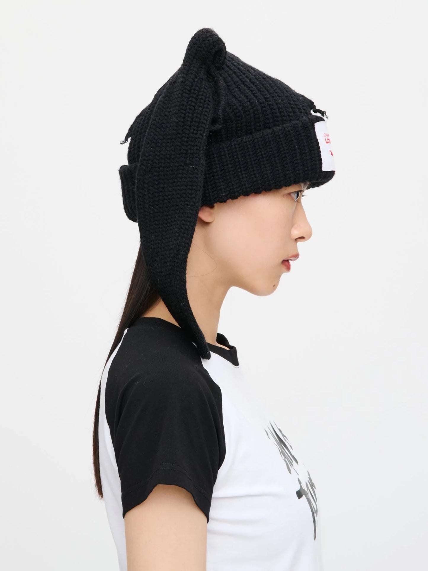 Charles Jeffrey LOVERBOY Chunky Rabbit Beanie Black