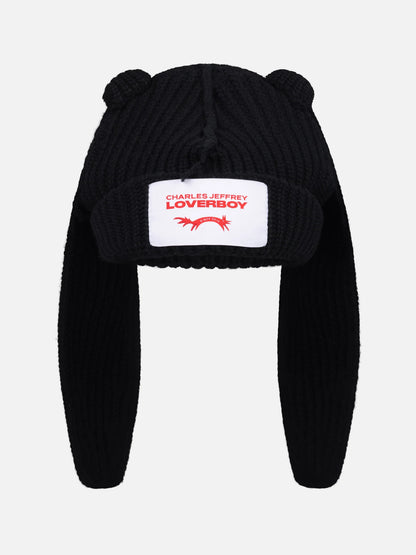 Charles Jeffrey LOVERBOY Chunky Rabbit Beanie Black