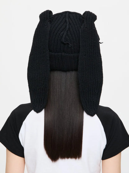 Charles Jeffrey LOVERBOY Chunky Rabbit Beanie Black