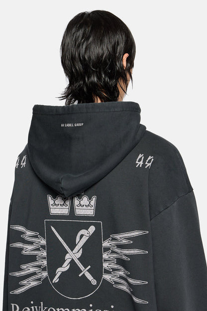 44Label Commision Zip Hoodie Black