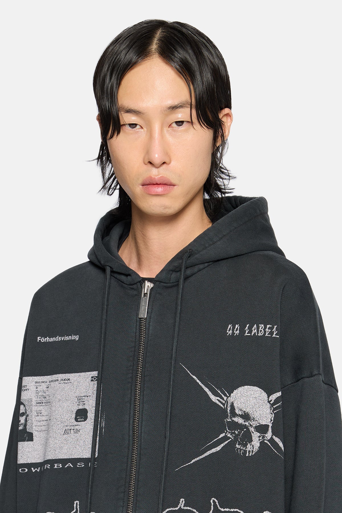 44Label Commision Zip Hoodie Black