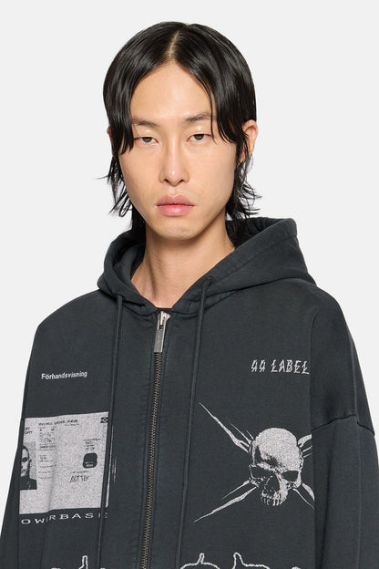 44Label Commision Zip Hoodie Black