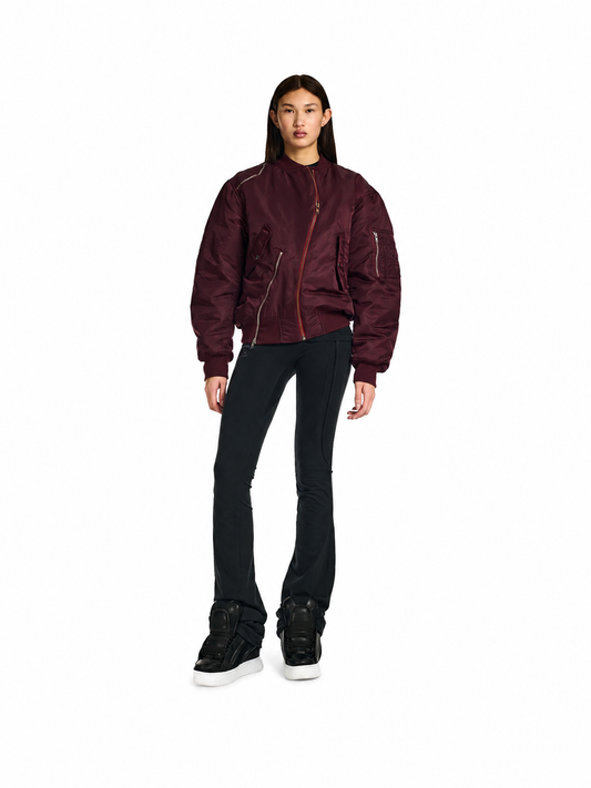 Ottolinger Woven Forever Zip Bomber Burgundy
