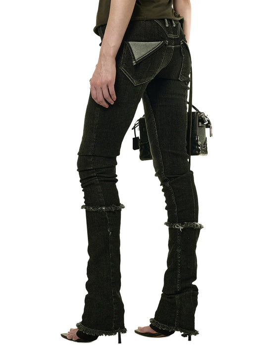 Ottolinger Open Back Jeans Black