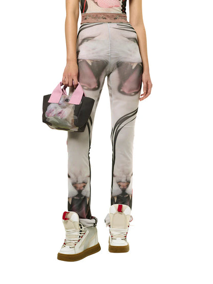 Ottolinger Mesh Pant Cat Print White