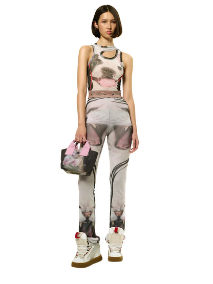 Ottolinger Mesh Pant Cat Print White