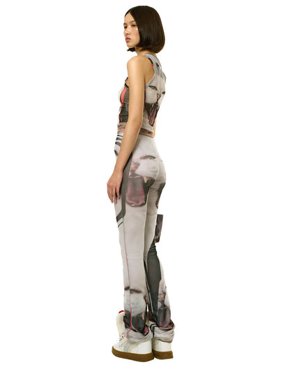Ottolinger Mesh Pant Cat Print White