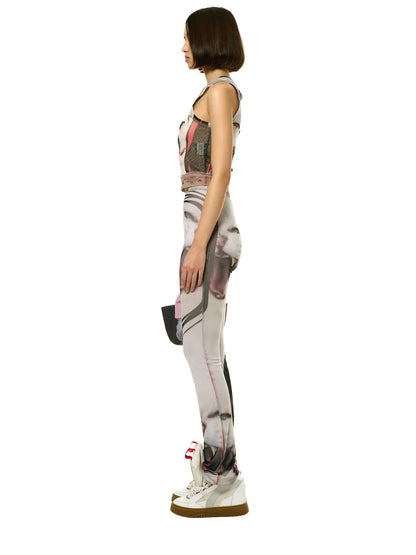 Ottolinger Mesh Pant Cat Print White
