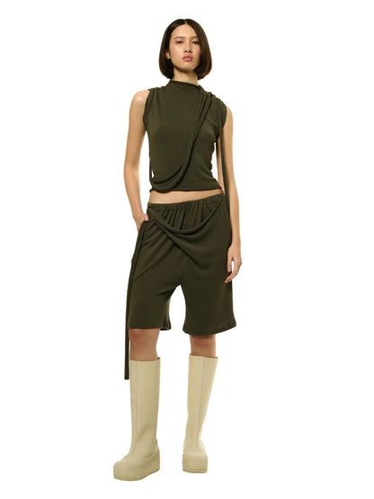 Ottolinger Deconstructed Linen Top Green