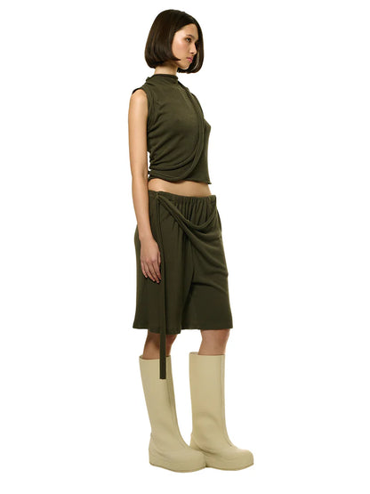 Ottolinger Deconstructed Linen Top Green