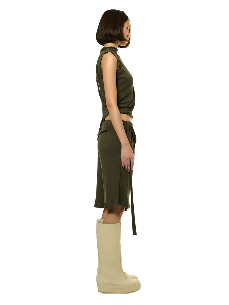 Ottolinger Deconstructed Linen Top Green