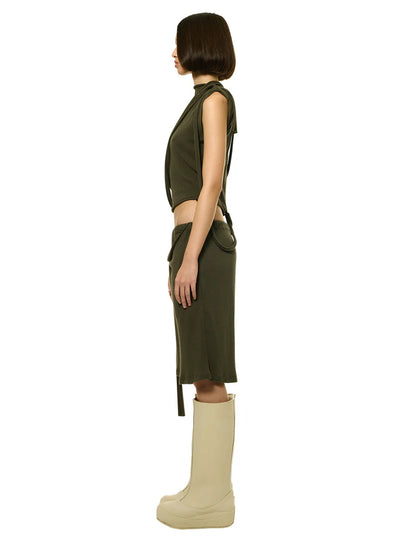 Ottolinger Deconstructed Linen Top Green
