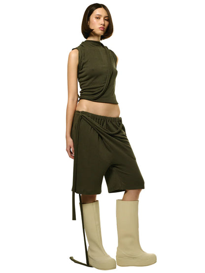 Ottolinger Deconstructed Linen Top Green
