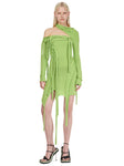 Ottolinger Strappy Knit Mini Dress Green