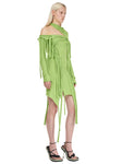 Ottolinger Strappy Knit Mini Dress Green