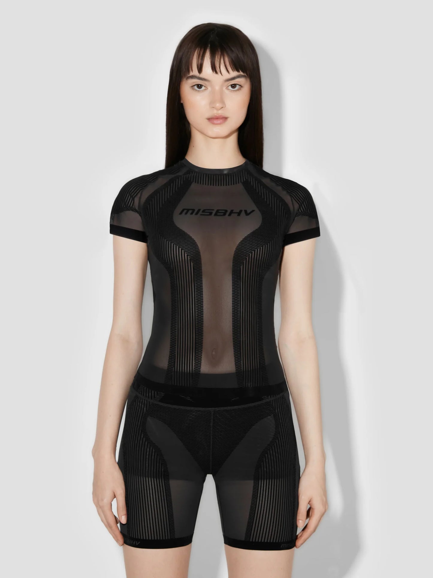 MISSBHV Flock Mesh Sport Tee Black