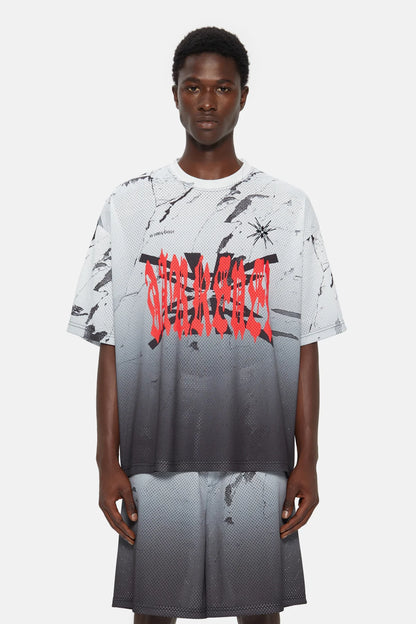 44Label Red Hard Music Soccer Tee Gradient