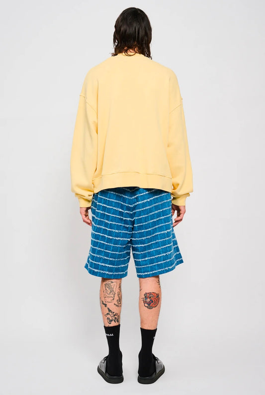 Bonsai Check Denim Basket Short Pant Blue