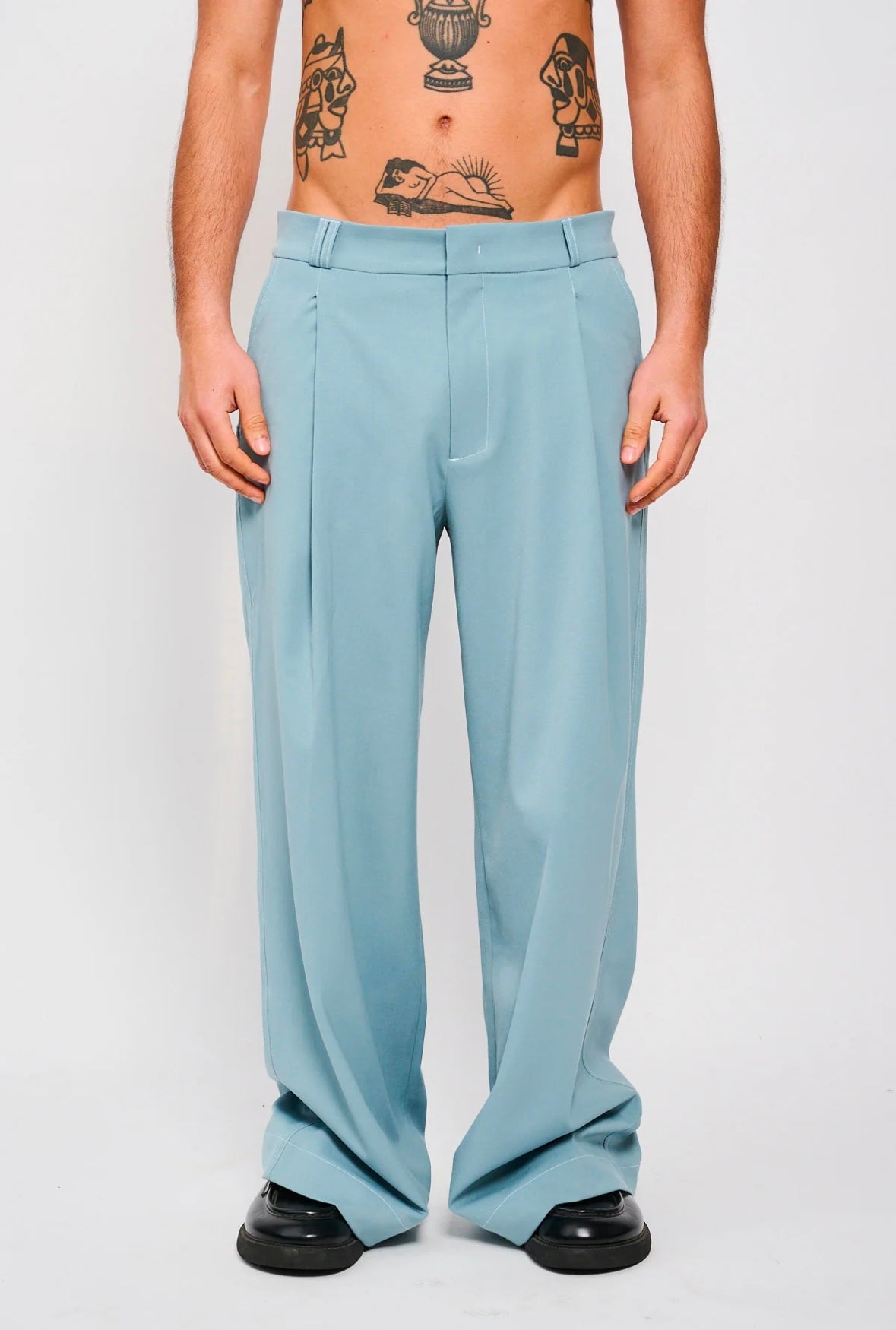 Bonsai Super Loose Fit Pant Blue