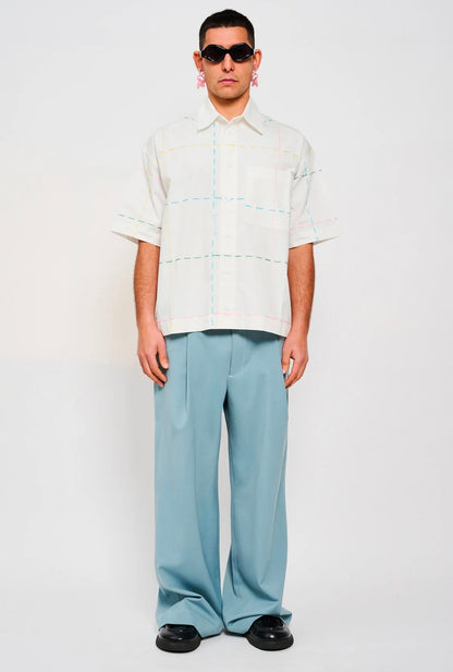 Bonsai Super Loose Fit Pant Blue