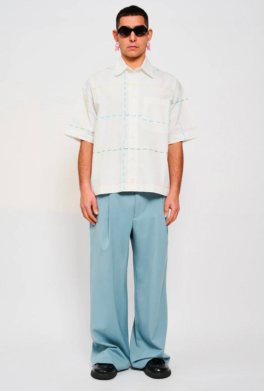 Bonsai Super Loose Fit Pant Blue