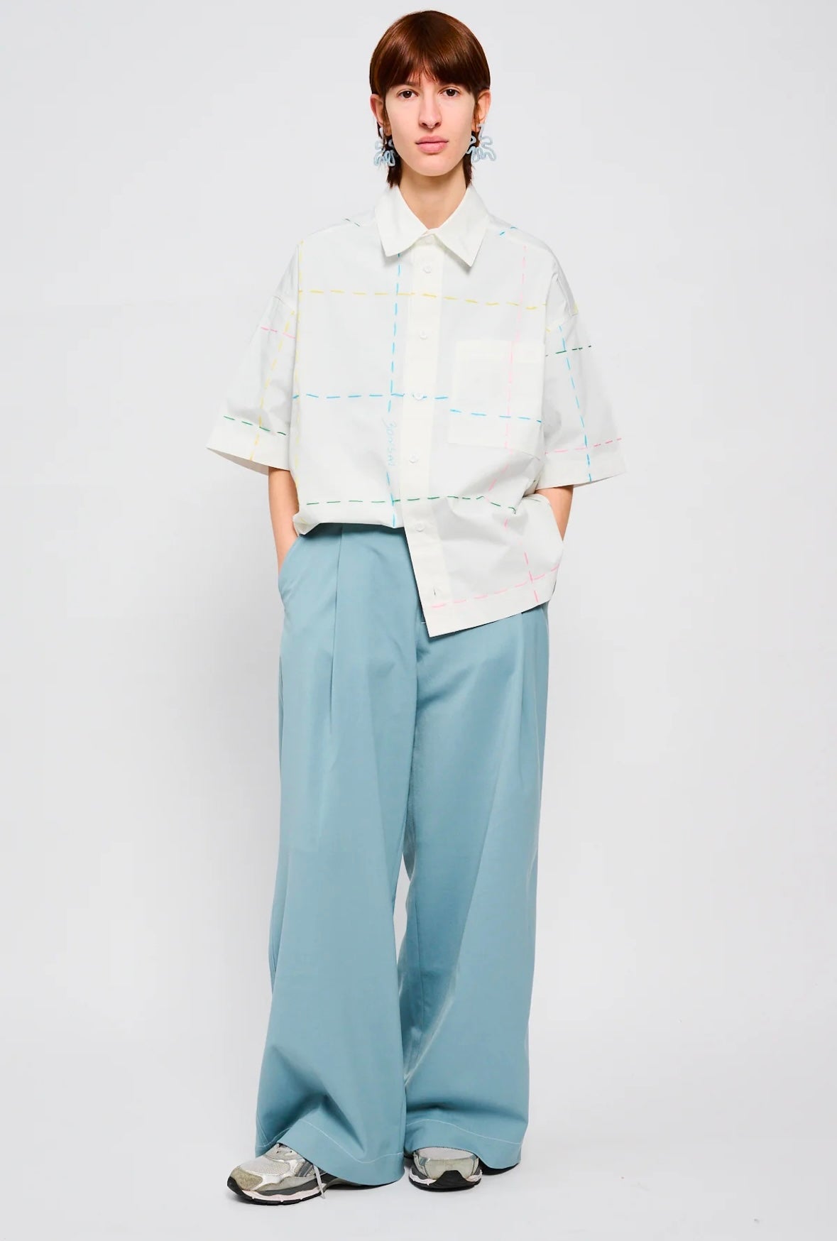 Bonsai Super Loose Fit Pant Blue