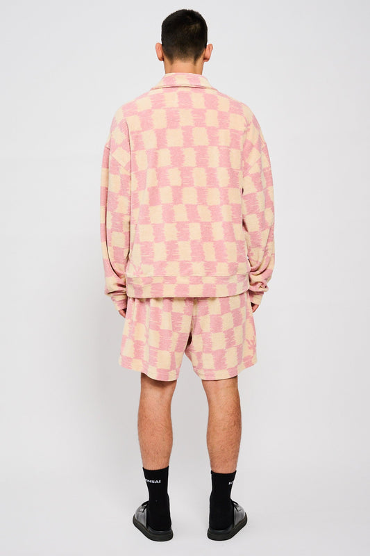 Bonsai Terry Cloth Short Pant Beige & Pink