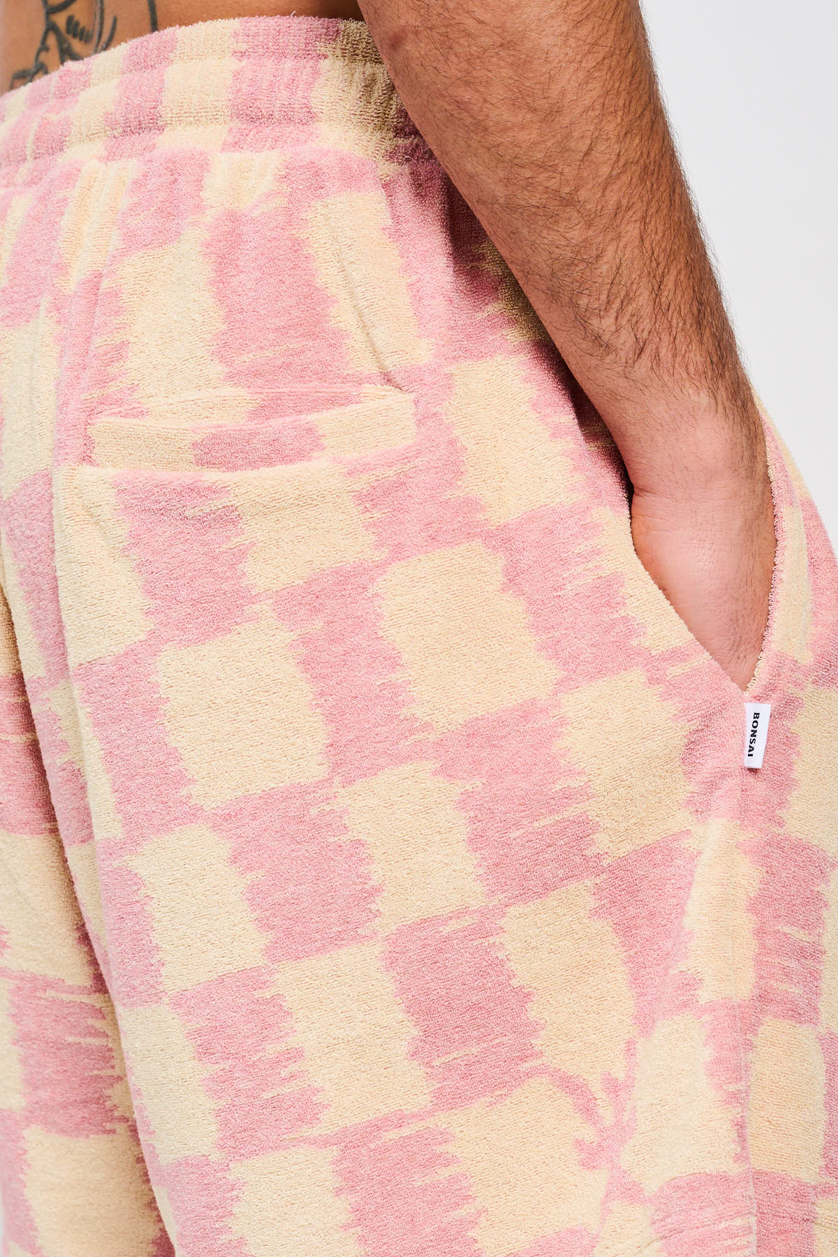 Bonsai Terry Cloth Short Pant Beige & Pink