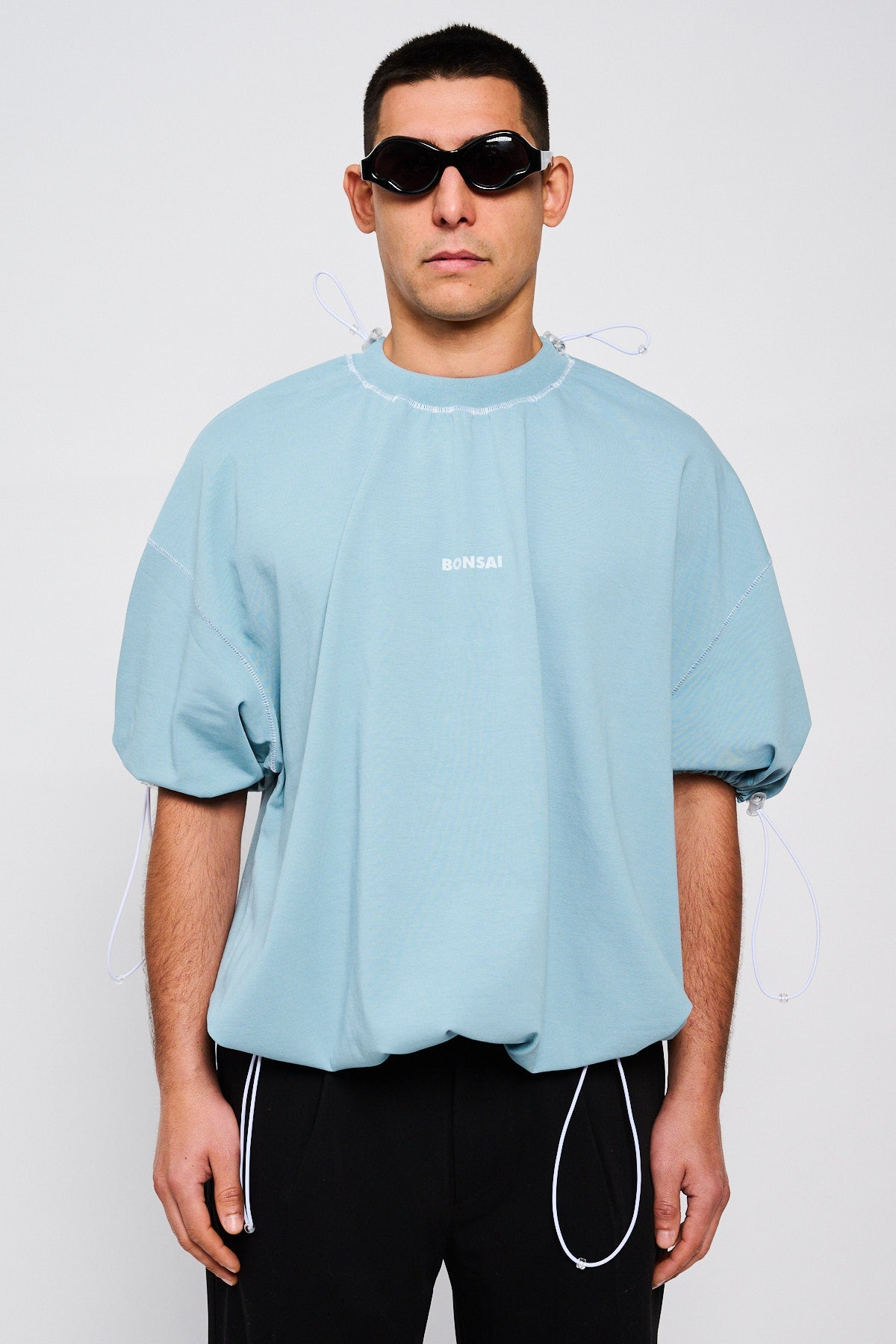 Bonsai Logo Coulisse Tee Oversize Fit Blue