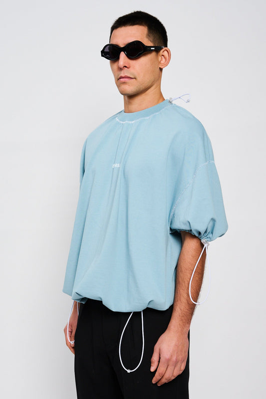 Bonsai Logo Coulisse Tee Oversize Fit Blue