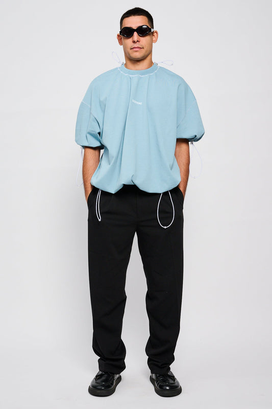 Bonsai Logo Coulisse Tee Oversize Fit Blue