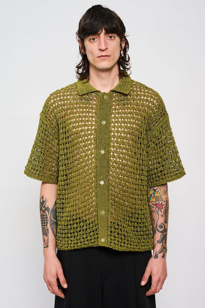 Bonsai Gum Knit Shirt Oversize Fit Green